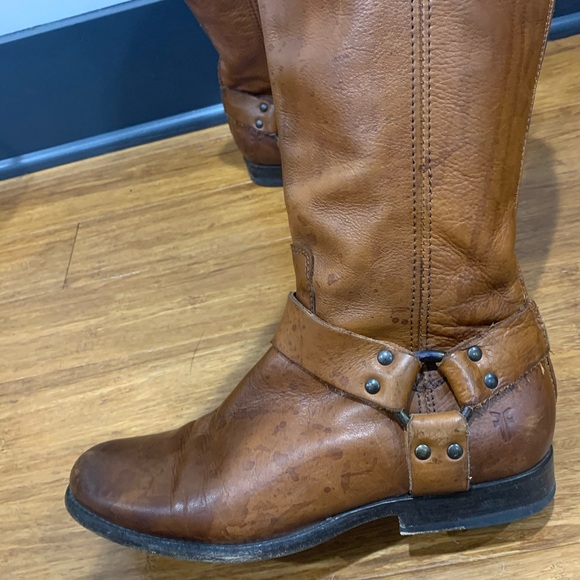 Frye Phillip Harness Tall Boots #70511 Sz. 8.5 - Picture 5 of 11